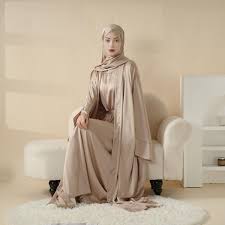 Modest Abaya Beads Muslim Women Open Cardigan Maxi Dresses Turkey Arab Robe Islamic Dubai Eid Party Femme Kaftan Kimono Jalabiya
